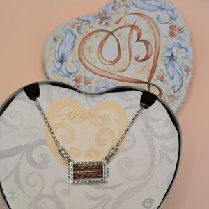 Brighton Silver Necklace With Heart Shaped Tin